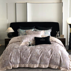 Premium 100S All-Cotton 4-Piece Sheet Set - Ultra-Soft Long-Staple Cotton, Fade-Resistant Digital Print, Wrinkle-Free & Breathable