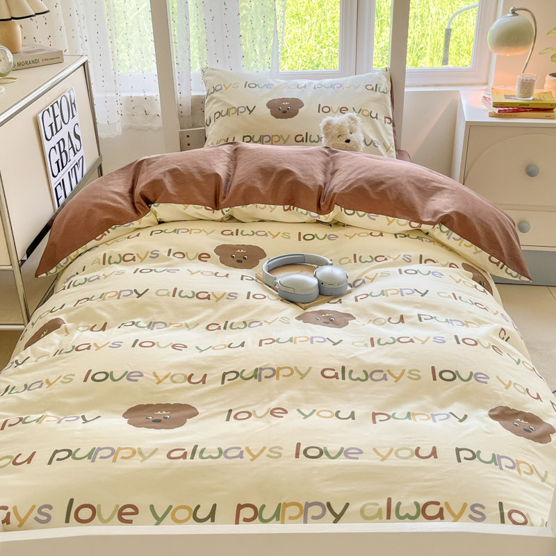 Kids/Student Digital Print Cartoon Bedding Set - 3PCS Breathable Cotton - Single/Set Option