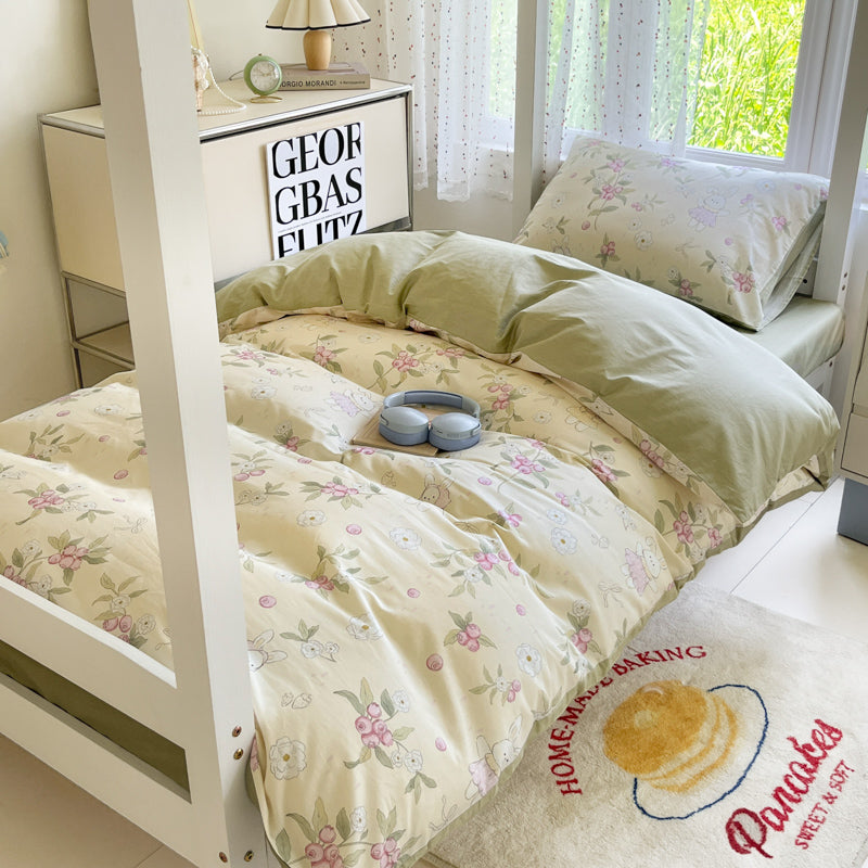 Kids/Student Digital Print Cartoon Bedding Set - 3PCS Breathable Cotton - Single/Set Option
