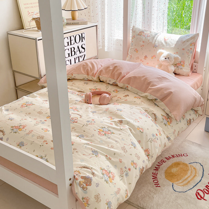 Kids/Student Digital Print Cartoon Bedding Set - 3PCS Breathable Cotton - Single/Set Option