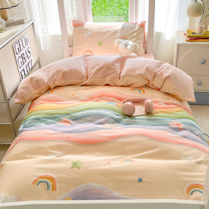 Kids/Student Digital Print Cartoon Bedding Set - 3PCS Breathable Cotton - Single/Set Option
