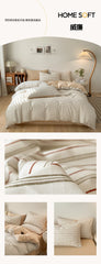 Bohemian Printed 100% Cotton Bedding Set - 4PC Includes Duvet Cover + Pillowcases - Lightweight & Colorfast